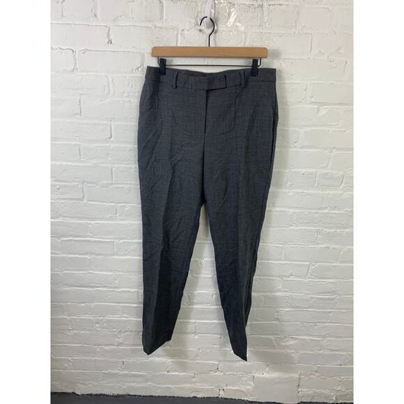 Talbots Women's High Rise Flat Front Straight Ankle Pant Gray Size 10 - Picture 1 of 6